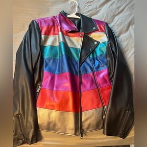 GILI faux leather moto jacket..